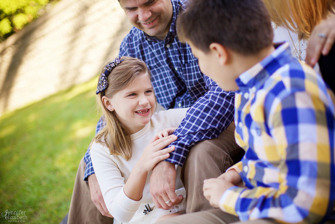 The L Family's Fall Portrait Session at Denison University Campus in Granville, Ohio