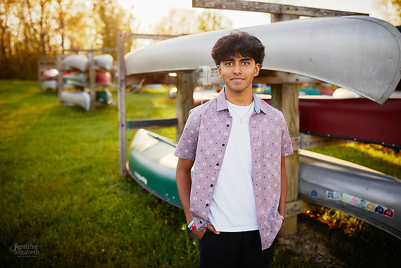 Sahil: Senior Portrait Session in Downtown Hudson and Hudson Springs Park