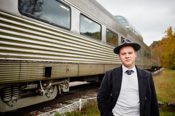 Johnny: Senior Session at Peninsula Depot with the Cuyahoga Valley Scenic Railroad in Peninsula
