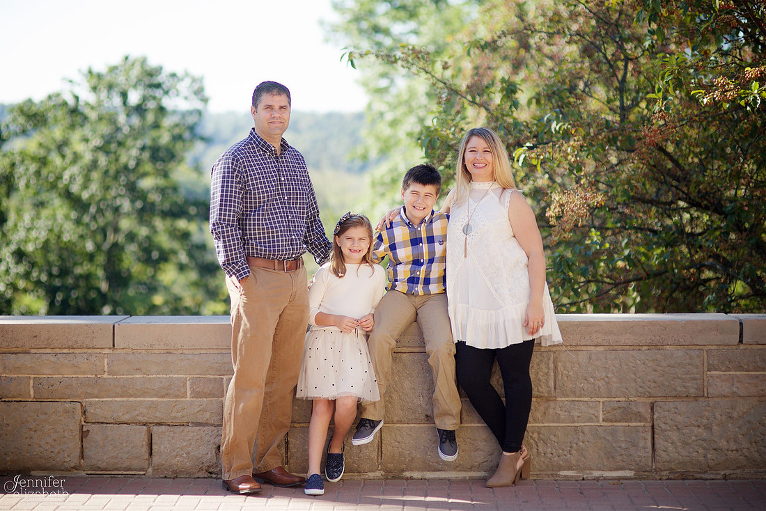 The L Family's Fall Portrait Session at Denison University Campus in Granville, Ohio