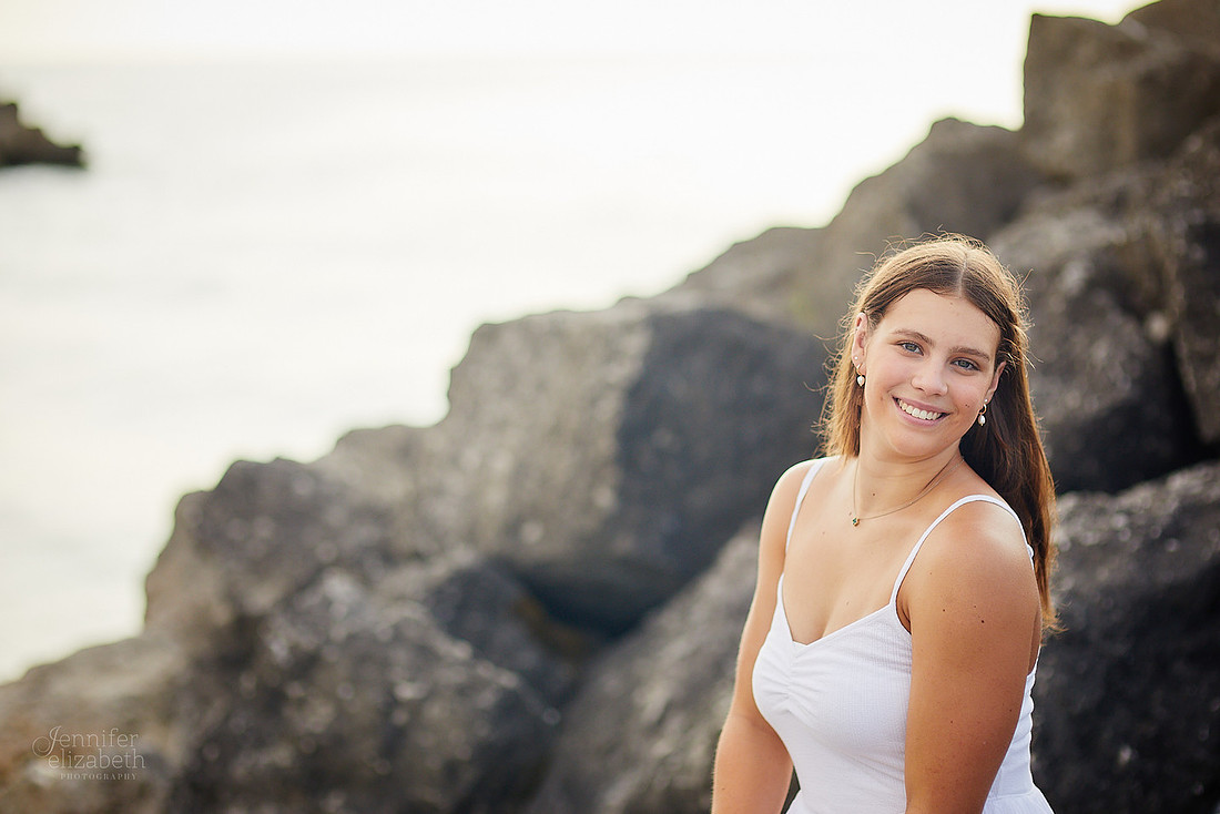 Nina: Senior Session at Kenneth J Sims Park Beach in Euclid