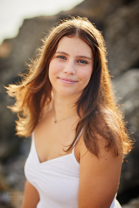 Nina: Senior Session at Kenneth J Sims Park Beach in Euclid