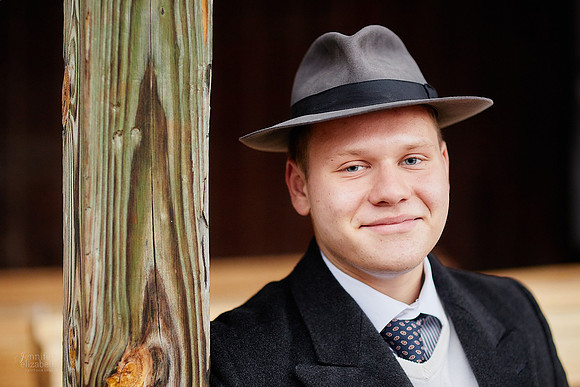 Johnny: Senior Session at Peninsula Depot with the Cuyahoga Valley Scenic Railroad in Peninsula